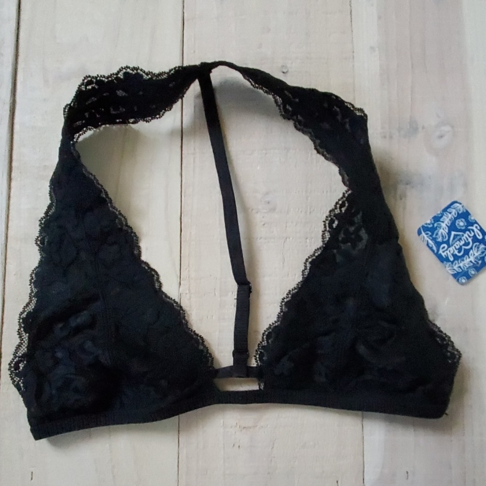 New Black Free People Bralette